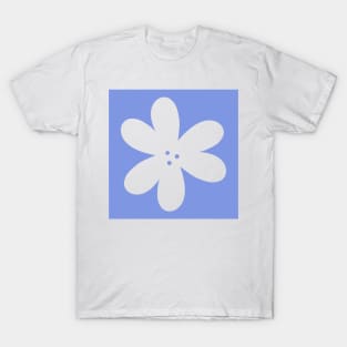 Flower Outline - periwinkle T-Shirt